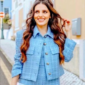 Zara cropped tweed jacket Clearance